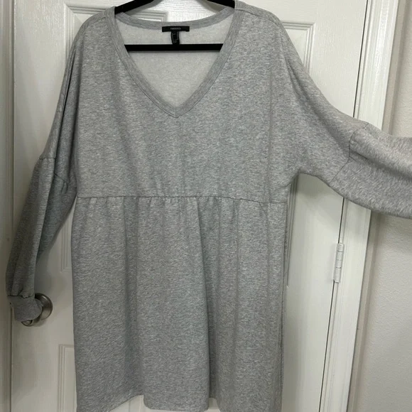 oversized grey sweatshirt dress Womens Casual Long Sleeve Hooded Sweater Dress Ladies Stretch Hoodie Mini  Dress